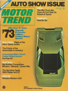 MOTOR TREND 1972 APR - OPEL, RX3, AstroSpiral JAVELIN